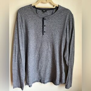 Vince Charcoal Long Sleeve Henley